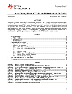 Interfacing Altera FPGA with ADS4249 and