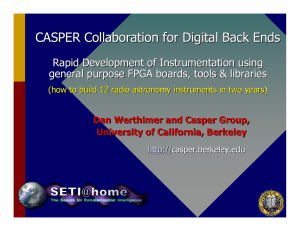 CASPER Collaboration for Digital Back Ends