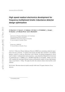 High speed readout electronics development for frequency