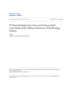 it-based solutions for users and library staff: case study of the tallinn