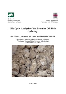 Life Cycle Analysis of the Estonian Oil Shale
