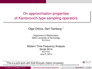 On approximation properties of Kantorovich