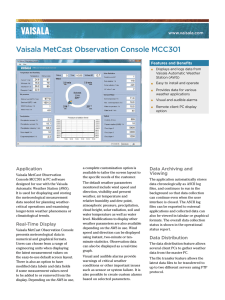 Vaisala MetCast Observation Console MCC301