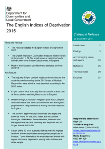 Indices of deprivation 2015