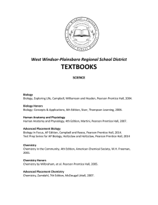 textbooks - West Windsor-Plainsboro Regional School District