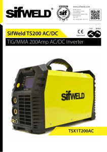 TIG/MMA 200Amp AC/DC Inverter SifWeld TS200 AC/DC