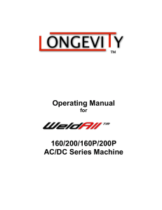 Operating Manual 160/200/160P/200P AC/DC Series Machine