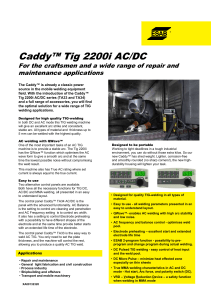 Caddy™ Tig 2200i AC/DC
