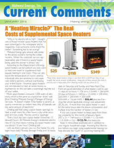 A “Heating Miracle?” The Real Costs of Supplemental Space Heaters