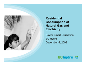 Residential Consumption of Natural Gas and Electricity