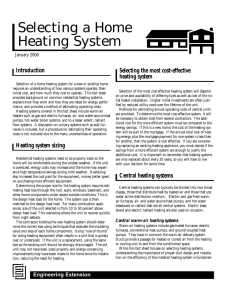 Selecting a Home Heating System - Engineering Extension