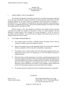 Virginia Electric and Power Company Schedule 1DF DUAL FUEL