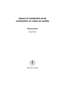 Impact of residential wood combustion on urban air quality