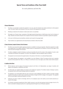 Special Terms and Conditions of Bau