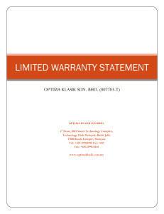 limited warranty statement