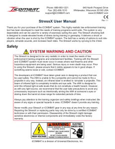 StressX User Manual Safety SYSTEM WARNING AND CAUTION