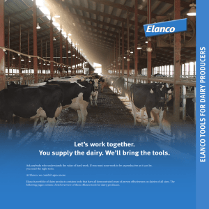 ELANCO TOOLS FOR D AIR Y PRODUCERS Let`s work together