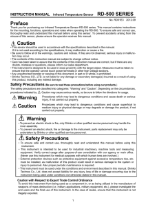 RD-500 SERIES Preface Caution Warning Warning Safety