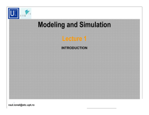 Modeling and Simulation