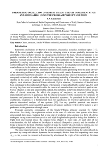 1 PARAMETRIC OSCILLATOR OF ROBUST CHAOS