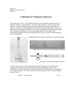 Calibration of Volumetric Glassware