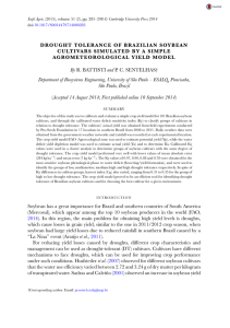 DROUGHT TOLERANCE OF BRAZILIAN SOYBEAN - leb