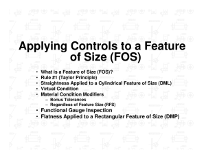 Applying Controls to a Feature of Size (FOS)