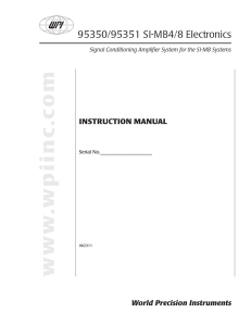 Signal Conditioning Amplifier Instruction Manual