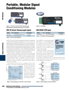 Portable, Modular Signal Conditioning Modules