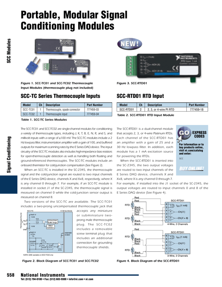 Portable, Modular Signal Conditioning Modules