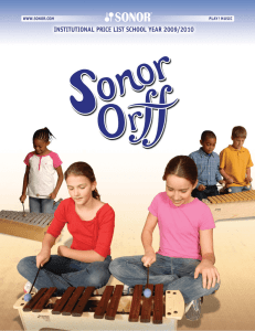 Thank you for your interest in Sonor Orff
