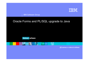 Oracle Forms and PL/SQL upgrade to Java