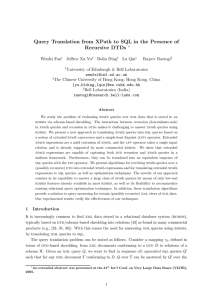 Query Translation from XPath to SQL in the Presence of Recursive