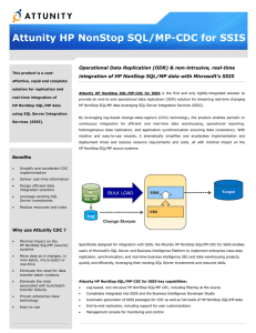 Attunity HP NonStop SQL/MP-CDC for SSIS