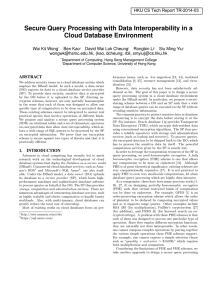 Secure Query Processing with Data Interoperability in a