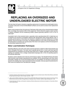 Replacing an Oversized and Underloaded Electric Motor