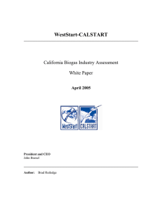 California Biogas Industry Assessment