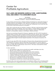 Old Laws and Modern Agriculture - University of Tennessee Extension