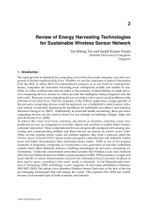 Review of Energy Harvesting Technologies for Sustainable Wireless