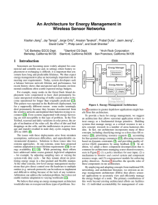 An Architecture for Energy Management in Wireless Sensor Networks