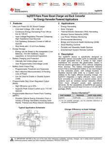 Ultra Low Power Harvester Power Management IC with Boost