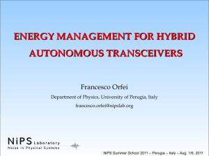 Energy management for hybrid autonomous transceivers