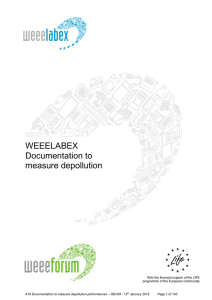 Documentation to measure de-pollution performances