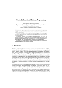 Constraint Functional Multicore Programming