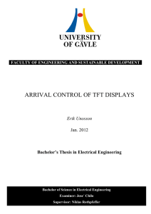 arrival control of tft displays