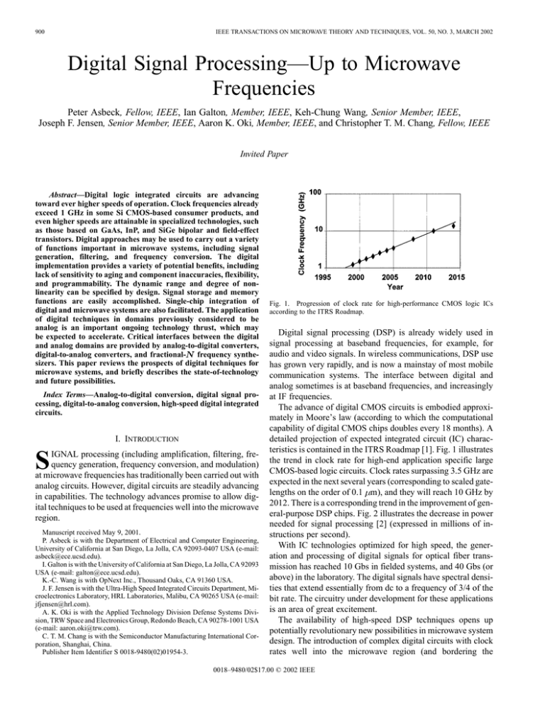 Digital signal processingup to microwave frequencies