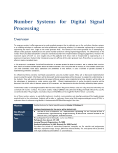 Number Systems for Digital Signal Processing