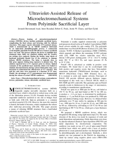 Ultraviolet-Assisted Release of Microelectromechanical Systems