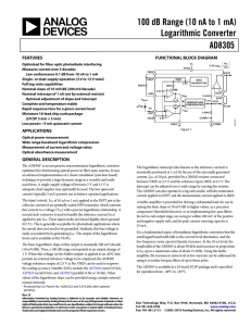 AD8305 100 dB Range (10 nA to 1 mA) Data Sheet (Rev. B) - Digi-Key