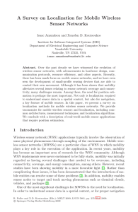 A Survey on Localization for Mobile Wireless Sensor Networks